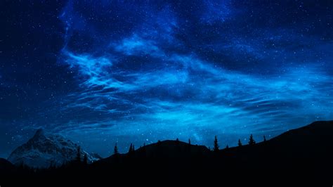 Download Wallpaper 3840x2160 Mountain Peak Nebula Starry Sky Night