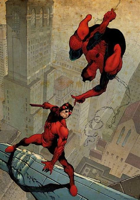 Daredevil And Spiderman By Bill Sienkiewicz Album On Imgur Marvel