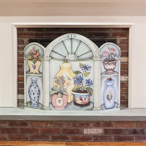 The Stupell Home Decor Collection 3 Panel Decorative Fireplace Screen