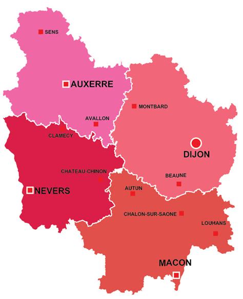 Map Of Burgundy France Recana Masana