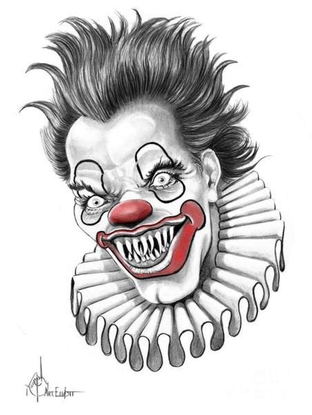 Scary Clown Drawings Fine Art America