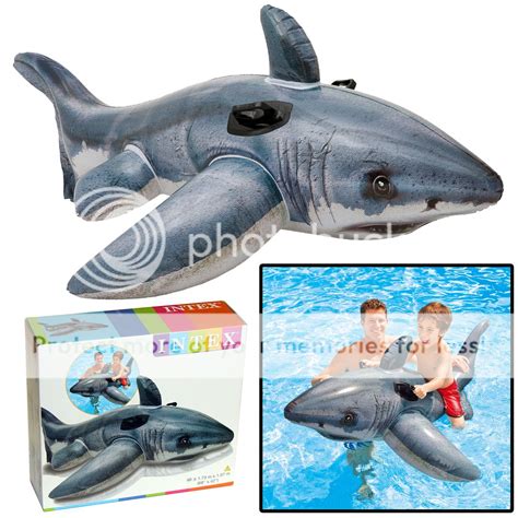 Inflatable Shark Rider Swimming Pool Ride Beach Toy Lilo Intex Float 68