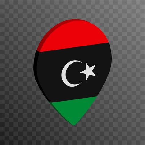 Premium Vector Map Pointer With Libya Flag Vector Illustration