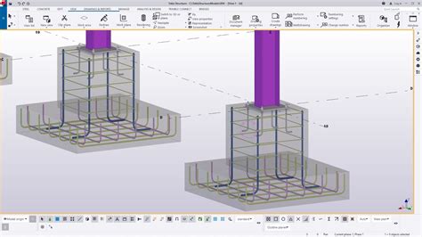 How To Create Steel Columns And The Reinforced Column Bases In Tekla
