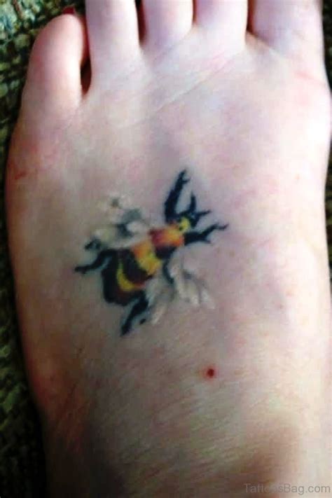 37 Impressive Bee Tattoos On Foot Tattoo Designs