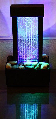 Natures Mark 10 H Crackled Glass Light Show Tabletop Water Fountain