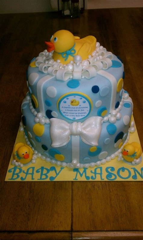 For other baby shower, baptism or first communion favors and cake toppers visit our shop. Rubber Duckie Baby Shower Cake - CakeCentral.com