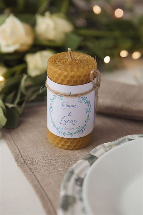 Set Of 10 Personalized Custom Candle Wedding Favor Candles Etsy