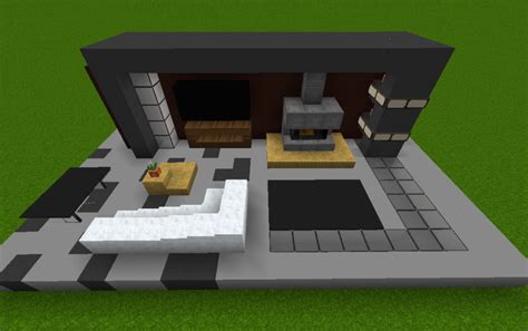Situated alongside a river, it allows for plenty of fishing and boating opportunities, but it's also a sizeable home. Small Modern Living Room, creation #4603 | Minecraft ...