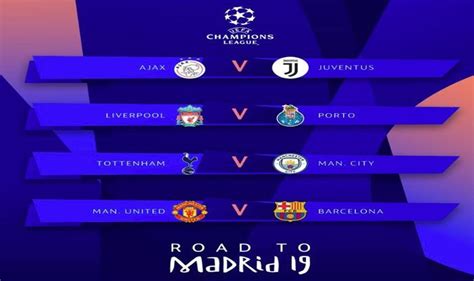We will have the very long time seeing english teams on uefa champions league finals since 2008. UEFA Champions League 2019 Quarter-Finals Semi-Final Draw ...