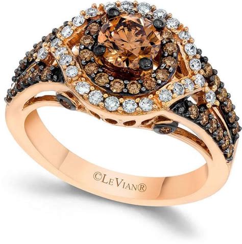 Vanilla diamonds® set in 14k. Le Vian Chocolate And White Diamond Engagement Ring In 14k ...