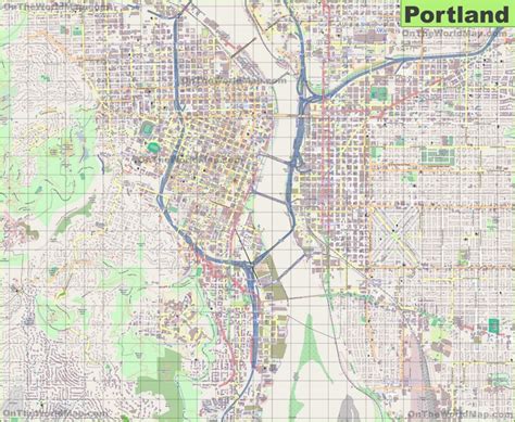 Large Detailed Map Of Portland