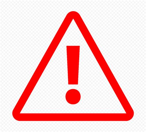 Transparent Warning Caution Triangle Mark Red Icon Citypng