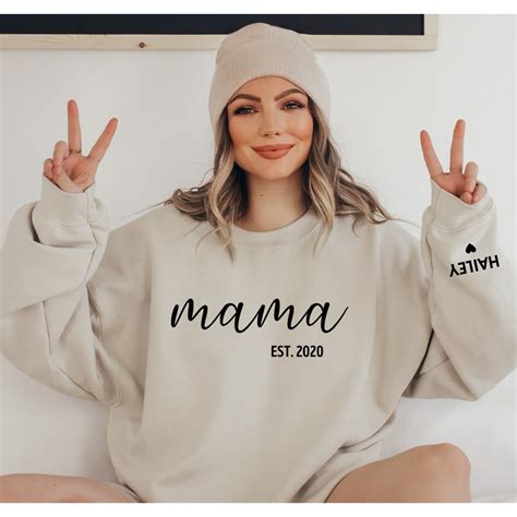 Mothers Day T Personalised Sweatshirt T For Mom Mama Jumper