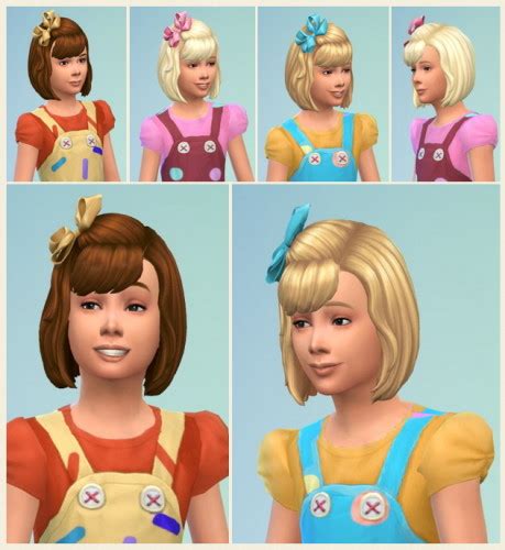 Girls Bowhair With Bangs At Birksches Sims Blog Sims 4 Updates