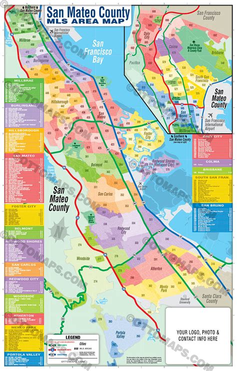 San Mateo County Mls Area Map Full Otto Maps