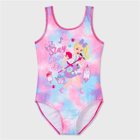 Girls Nickelodeon Jojo Siwa One Piece Swimsuit Pink L In 2021 Jojo