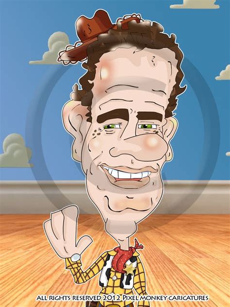 Tom Hanks Caricature In The Guise Of Woody In Toy Story Tom Hanks