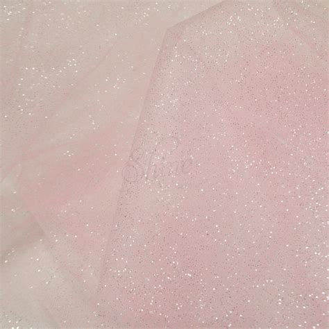 Glitter Tulle Pale Pinksilver Shine Trimmings And Fabrics