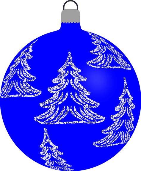 Blue Christmas Ornament Clip Art