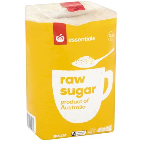 Essentials Raw Sugar 3kg Woolworths