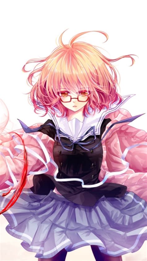 Anime Girl Orange Hair Glasses