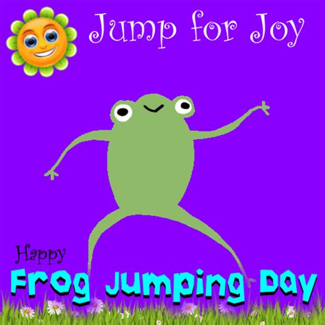 Frog Jumping For Joy Free Frog Jumping Day Ecards Greeting Cards