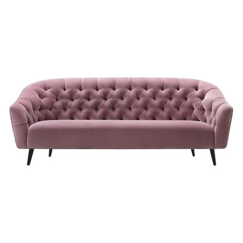Amouage Sl Sofa In Pink Leather With Wood Base By Busnelli Vintage