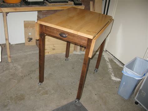 Hand Crafted Utility Work Table On Wheels By Toms Handcrafted