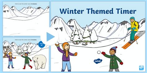Winter Themed Timer Powerpoint Teacher Made