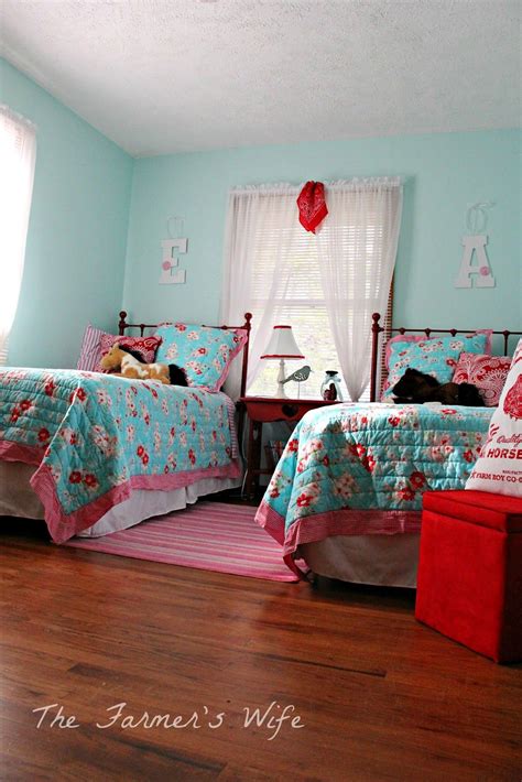 Maybe you would like to learn more about one of these? Country Cute Turquoise & Red Bedroom Makeover | Bedroom ...