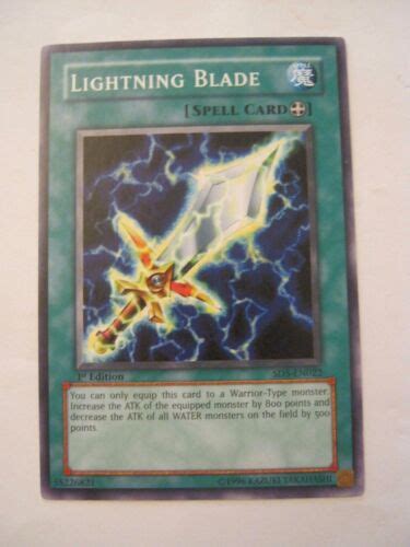 Yu Gi Oh Lightning Blade Sd5 En022 Spell Card Very Good Condition 011