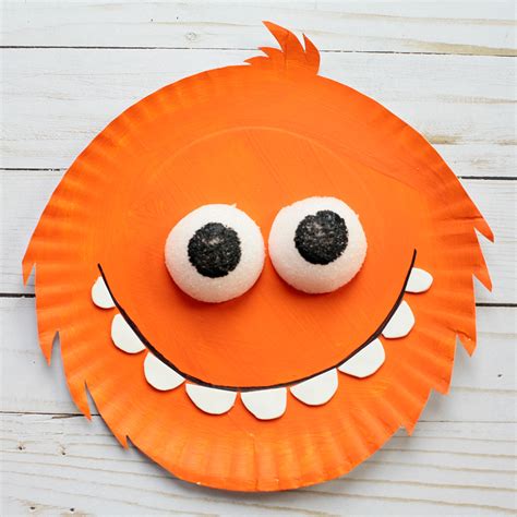 Monster Paper Plate Craft Super Simple