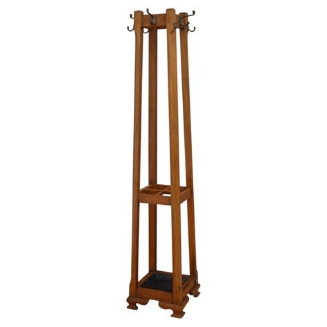 Cooke S Art Deco Solid Mahogany Coat Stand For Sale At 1stdibs
