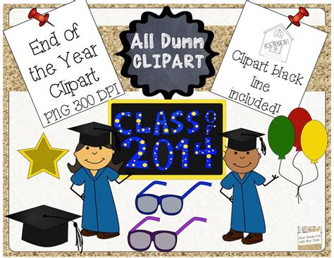End of the School year clipart! 30 images total (black ...