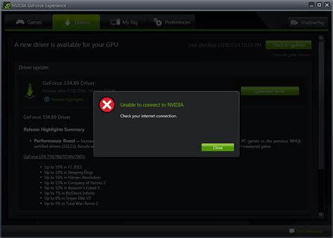 Working internet connection is required to update the drivers. Unable to connect to NVIDIA GeForce experience Error Fix ...