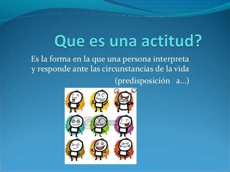 Que Es Una Actitud