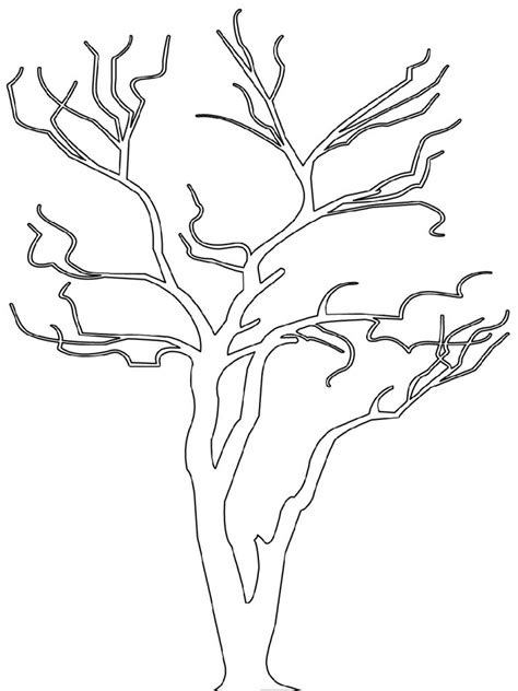 Bare Tree Coloring Page Usable K5 Worksheets