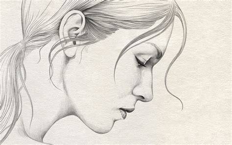 Easy Pencil Sketches Of Face Easy Pencil Sketch Of A Girl Face Pencil