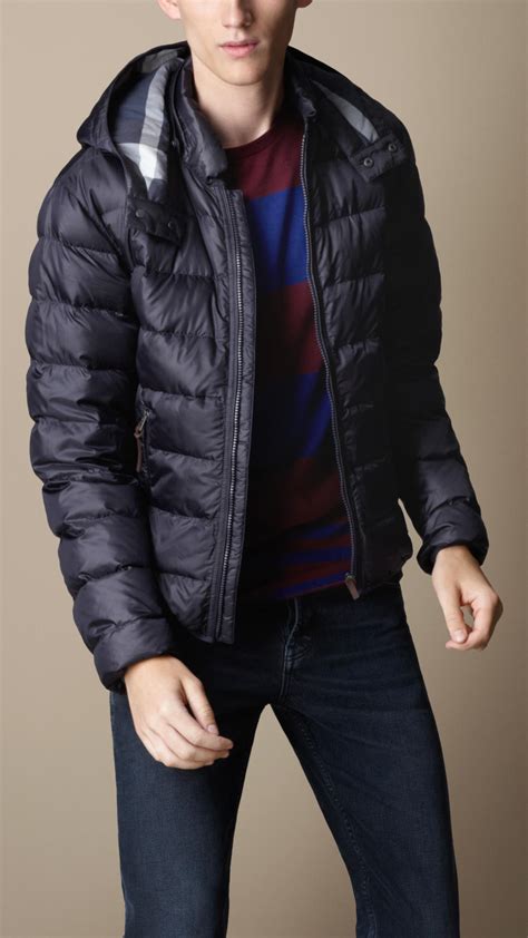 Lyst Burberry Downfilled Puffer Jacket In Blue For Men