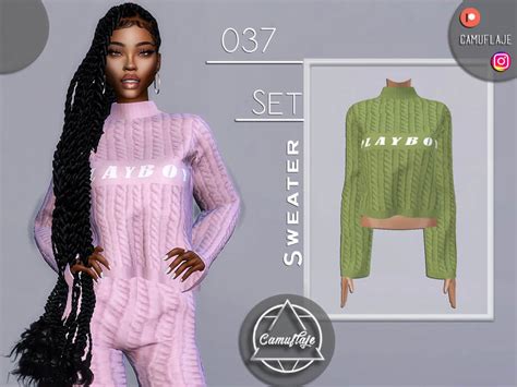 The Sims 4 Set 037 Sweater By Camuflaje Cc The Sims