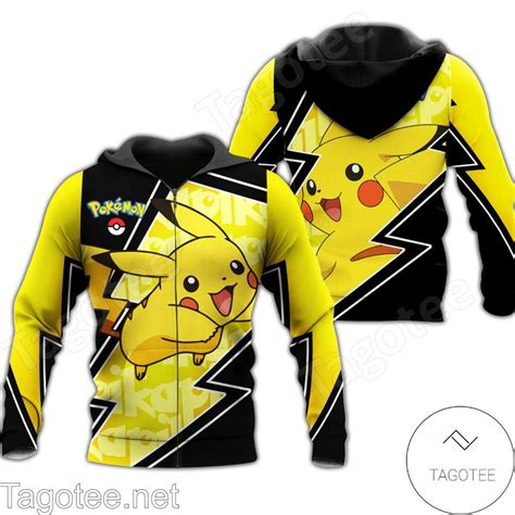 Pikachu Pokemon Anime Jacket Hoodie Sweater T Shirt Tagotee