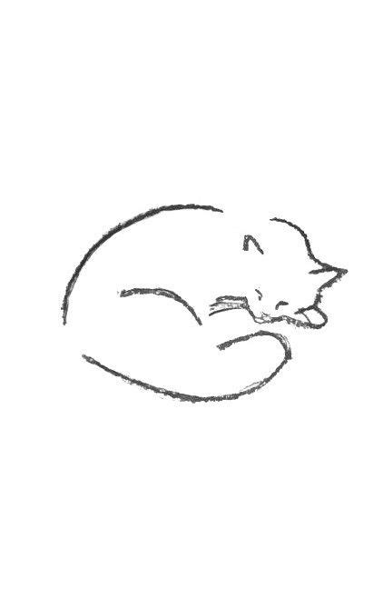 How To Draw A Cat Laying Down Easy At Cat