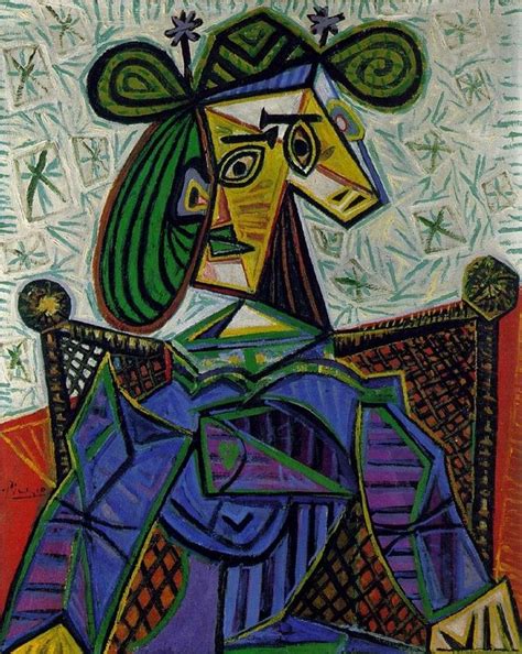 Woman Sitting In An Armchair By Pablo Picasso Lone Quixote