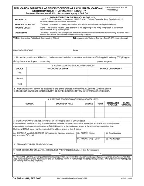 Da Form 1618 Fill Out Sign Online And Download Fillable Pdf