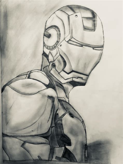 Pencil Iron Man Sketches Bmp E