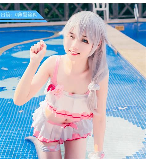 Japan Anime Collection Cosplay Swimwear Sexy Womens Two Piece Swimsuit Sukumizu In Bikinis Set