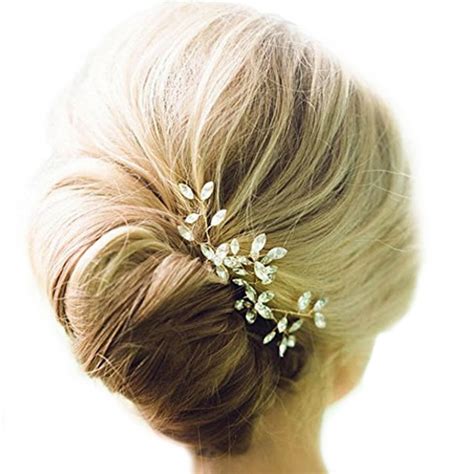 Venusvi Bride Wedding Crystal Hair Pins Rhinestone Bridal