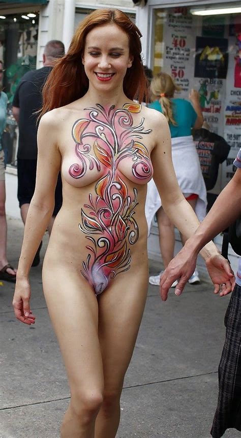 Female Body Art In Public Cumception
