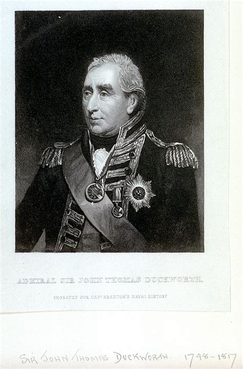 Admiral Sir John Thomas Duckworth Engraved For Capt Brentons Naval